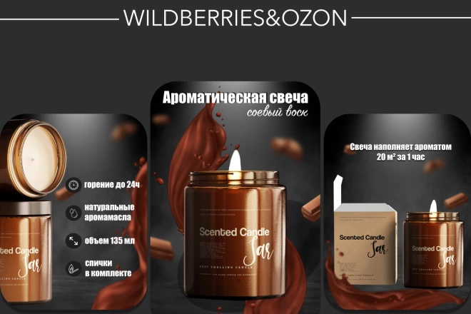 Рисую дизайн карточки товара для Ozon, Wilberries