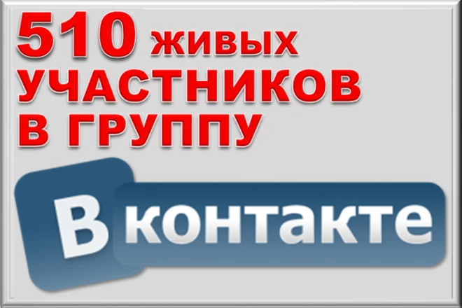 510 живых участников в группу ВКонтакте. Активность в группе