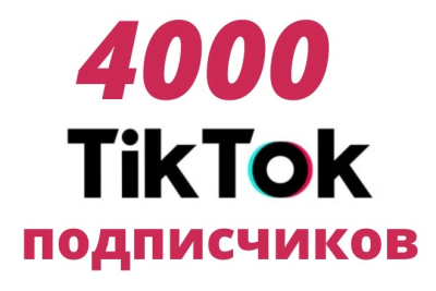 4000 подписчиков Tiktok