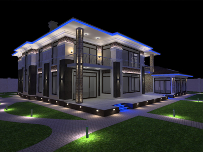 Светотехнический проект архитектурного освещения дома